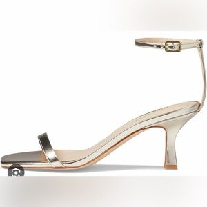 Nine West Rani Ankle Strap Sandal - Pale Gold